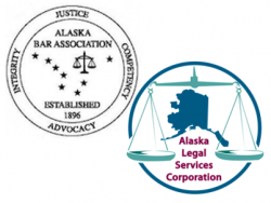 Alaska Bar Association and Alaska Legal Services Corporation Logos