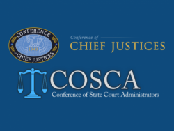 Conference of Chief Justices logo above Conference of State Court Administrators logo