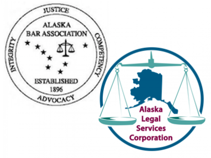 Alaska Bar Association and Alaska Legal Services Corporation Logos