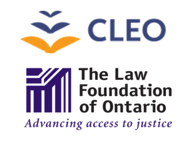 Community Legal Education of Ontario & Law Foundation of Ontario logos